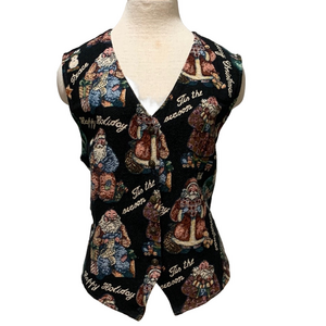 Bobbie Brooks Black Holiday Vest